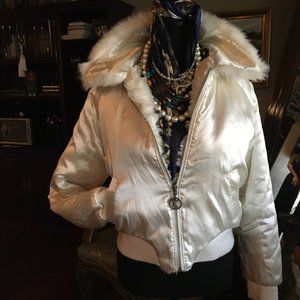 Jennifer Lopez Reversible Winter White jacket